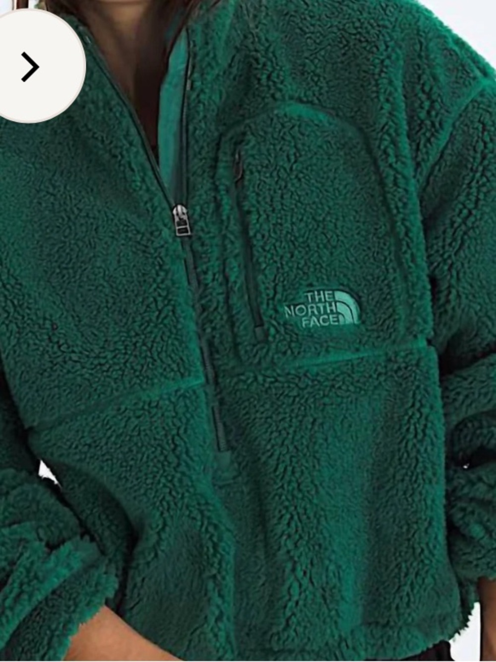 The North Face Deep Green Extreme Pile Full Zip Fleece Coat